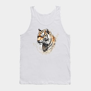 Tiger Japanese Ink painting Tank Top